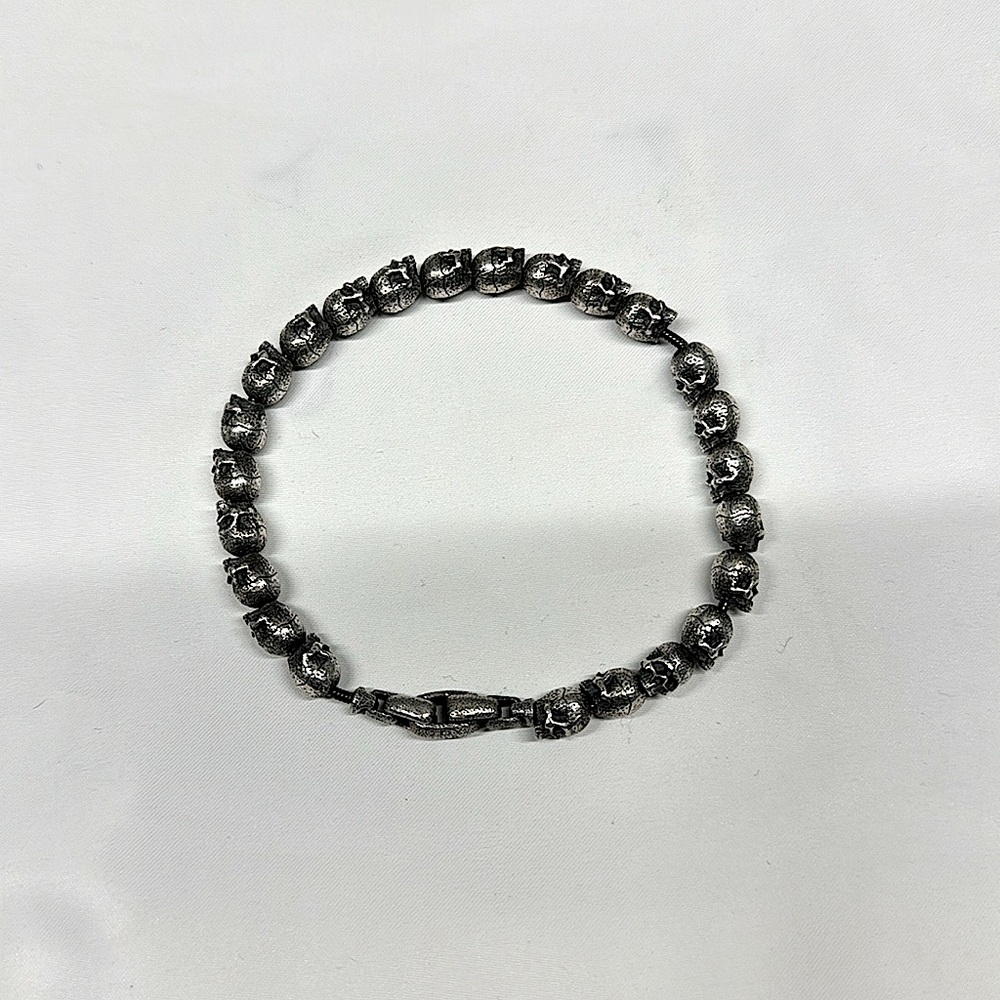 David Yurman Mens Skull Bead Bracelet in size Large